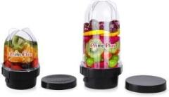 Prime Plus Bullet Jar Set Balck Universal Bullet Jar 2 Juicer 2 Jars, Black