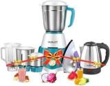 Qualet Glitter Electric Kettle 2L, Silver & 750 W Mixer Grinder