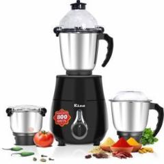 Rico MG2304 Heavy Duty Mixer Grinder | Powerful Mixing and Grinding 100 % Copper Motor with 2 Year Replacement Warranty 800 W Juicer Mixer Grinder 100 % Copper Motor with 2 Year Replacement Warranty 3 Jars, Black