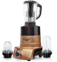 Rotomix 1000 watts Mixer Grinder with 3 Jars 1 Juicer Jar and 2 Bullet Jars EPMG195 Mixer Grinder with Juicer and Bullets Jars 1000 Mixer Grinder 3 Jars, BlackGold