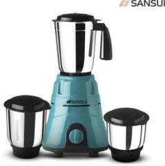 Sansui Allure Plus 500 W Juicer Mixer Grinder 3 Jars, Black, Blue