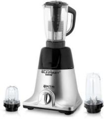 Silentpowersunmeet 600 watts Mixer Grinder with 3 Jars 1 Juicer Jar and 2 Bullet Jars EPMG385 Mixer Grinder with Juicer and Bullets Jars 600 Mixer Grinder 3 Jars, Black Silver