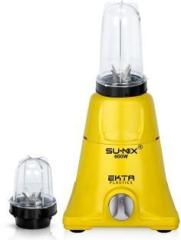 Su mix 600 watts Mixer Grinder with 2 Bullets Jars 530ML and 350ML EPMG493 Mixer Grinder with Bullets Jars 600 Mixer Grinder 2 Jars, Yellow