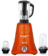 Sunmeet 600 watts Mixer Grinder with 3 Jars 1 Juicer Jar and 2 Bullet Jars EPMG316 Mixer Grinder with Juicer and Bullets Jars 600 Mixer Grinder 3 Jars, Orange