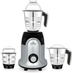 Superchat 3Jar ABS Plastic Body Unicon 750 Mixer Grinder 3 Jars, Black, Silver