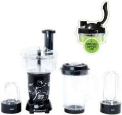 Wonderchef Nutri Blend Compact Food Processor With Atta Kneader, 22000 RPM Mixer Grinder, Blender, Chopper, Juicer, 4Unbreakable Jars, Black With Sipper Lid 400 Juicer Mixer Grinder 4 Jars, Black