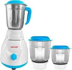 Zunvolt Power Pro MG7 750 Mixer Grinder 3 Jars, White, Turquoise