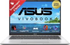 Asus Vivobook 14 with Office 2024 + M365 Basic*, Backlit Keyboard, Qualcomm Snapdragon X X1407QA LY058WS Thin and Light Laptop