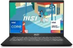 Msi Modern 14 Intel Core i7 13th Gen 1355U Modern 14 C13M 435IN Thin and Light Laptop