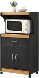 Hodedah Microwave Kitchen Cart
