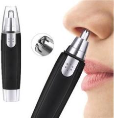 Beeduck Battery Operated Dual edge Blades Profational Nose and Ear Hair Remover Trimmer 120 min Runtime 0 Length Settings