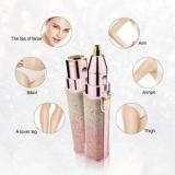 Dhija 2 in 1 Painless Hair Epilator Eyebrow, Face, Lips, Bikini, Nose Trimmer 70 min Cordless Epilator