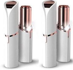 Elegant Shopping Set of 2 Painless Flawless Facial Hair Remover Shaver For Women Cordless Epilator