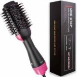 Gnv 4 IN 1 One Step Hair Dryer And Volumizer, Hot Air Brush, Styling Brush Styler, Negative Ion Hair Straightener Curler Brush For All Hairstyle Hair Straightener Brush