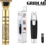 Gridlab Men's Beard Trimmer And Nose Hair Remover Primium Trimmer 120 Min Runtime 0 Length Settings