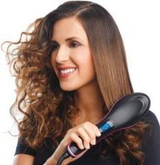 Kashuj Branded Company Simply Hair straighteing For Ceramic Brush And LCD Display with Temprature Controller Type Hair straightener brush Multi funcational Type like Hair Straightener, hair curler, hair styler Type KS 07JKYU Hair Straightener Brush