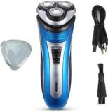 Km 2801 3D Electric Shaver With Reflex Acrion System With Dual Precision Cutting Stainless Steel Blade Runtime:40 Mns Rechargeable Shaver Flexing Heads Shaver For Men