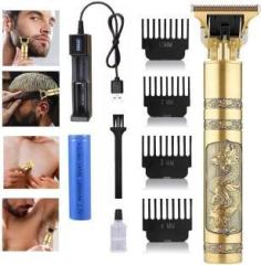 Leemoza Pro+ Golden Wireless Trimmer, Multiple Combs, Shaver, Beard Quality Professional Trimmer 120 min Runtime 4 Length Settings