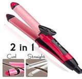 Lkds NHC 2009 2in1 Ceramic Plate Combo Beauty Set Of Hair Straightener And Curler F Hair Straightener