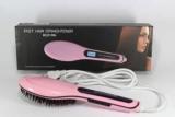 Mantraexport Straightening With LCD Screen Combo Simply 2 In 1 Ceramic Hair Straightener Brush Hair Straightener Brush