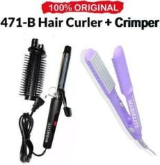 Marselite Combo of Hair Curler & Hair Crimper Machine for Girls Electric Hair Styler