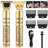 Nlb Enterprise Professional Golden T99 Trimmer Haircut Grooming Kit Metal Body Rechargeable 57 Trimmer 120 Min Runtime 4 Length Settings