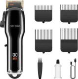 One Plus OP 981 Professional Cordless Hair Clipper Dual LED Titanium Coated Blade Trimmer 150 Min Runtime 12 Length Settings