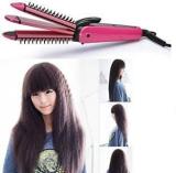 Oneness NHC 8890, 3 in 1 Hair Straightener, Hair Curler & Hair Crimper NHC8890 3 IN 1 Professional Hair Straightener Crimper Roller For Women H02 Hair Styler