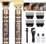 Raccoon Professional Gold Dragon Style Electric Razor USB Rechargeable T Blade Fully Waterproof Trimmer 90 Min Runtime 4 Length Settings