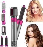 Ravariya Graphics Hair Dryer Brush 5 In 1 Curler Hot Air Wrap Comb Brush Blow Air Brush Styler Negative Ion Straightener Volumizer Detachable Dryer Hair Straightener Brush