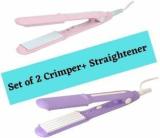 S2s Set Of 2 Professional Mini Hair Crimper & Mini Hair Straightener Electric Hair Styler