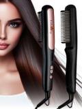 Urbanyog Hair Straightening Brush with Ceramic Coated Plates, 5 Temperature Controls Hair Styler