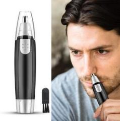 Beeduck Battery Operated Dual edge Blades Waterproof Painless Nose and Ear Hair Trimmer 120 min Runtime 0 Length Settings