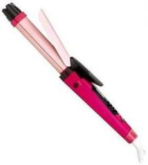 Chartbusters Hair Straightener / Curler 2 in One with Temperature Control Shock Proof to Convert Case Hair Curler