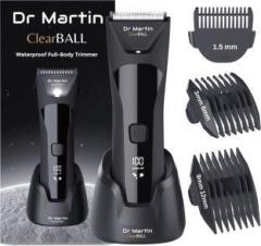 Dr Martin CLEARBALL Private Part Grooming Trimmer for Men | Body, Beard, Pubic Hair Fully Waterproof Trimmer 150 min Runtime 5 Length Settings