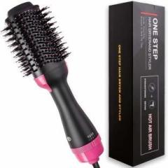 Enetly ET One Step Hair Dryer and Volumizer, Hot Air Brush, 3 in1 Styling Brush Styler, Negative Ion Hair Straightener Curler Brush for All Hairstyle, Black Hair Dryer