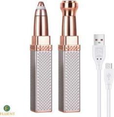 Fluent 2 In 1 Eyebrow Trimmer Machine For Women Nose Face Lips Hair Removal FL13 Trimmer 90 min Runtime 1 Length Settings