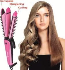 Kasnaji KN 403 Multifunction Electric 3 in 1 Perfect Hair Straightener & Hair Curler Hair Straightener