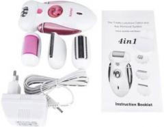 Kemei KM 2530 4in1 Rechargeable Epilator Hair Remover Shaver Trimmer for Women Cordless Epilator