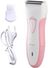 Kemei Ladies Cordless Electric Rechargeable Hair Remover Shaver epilator With Pop Up Trimmer For Women Shaver For Women