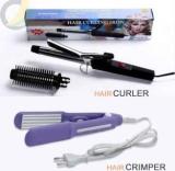 Marselite Combo Of New Hair Curler & Hair Crimper Machine For Girl's Electric Hair Styler