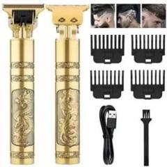 Nlb Enterprise Professional Golden t99 Trimmer Haircut Grooming Kit Metal Body Rechargeable 57 Trimmer 120 min Runtime 4 Length Settings