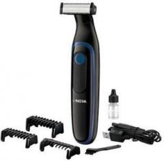 Nova NHT 1093 Dual Blade Trim & Shave Multipurpose USB Cordless Trimmer for Men 60 minutes run time