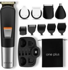 One Plus OP 27 Cordless Professional 5 in 1 Grooming Kit Titanium coated blade Trimmer 120 min Runtime 7 Length Settings