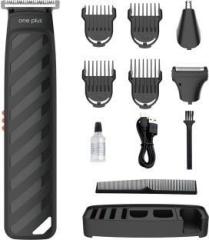 One Plus OP 511 Cordless Professional 8 in 1 Grooming Kit Washable Trimmer 120 min Runtime 4 Length Settings