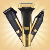 Pick Ur Needs Professional Rechargeable Cordless 3 In1 Waterproof Beard/ Hair/ Nose Trimmer 90 Min Runtime 3 Length Settings