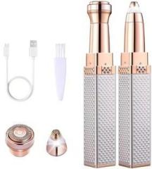 Ship Fayda 2 in 1 Rechargeable Facial Hair Remover with Replaceable Heads Cordless Epilator