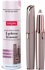 Sirona Portable Electronic Eyebrow Trimmer Razor for Women Trimmer 120 min Runtime 0 Length Settings