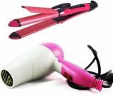 Stylathon 2in1 Hair Curler + Straightener & Hair Dryer Personal Care Appliance Combo Hair Dryer