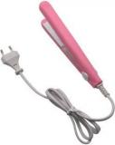 Unique Collections Mini Hair Straightener Iron Pink Ceramic Straightening Corrugate Curling Iron Styling Tools Hair Curler 16mm Plate Hair Straightener